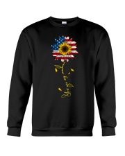 You Are My Sunshine Sunflower American Flag Crewneck Sweatshirt thumbnail