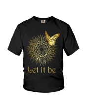 Let It Be Sunflower Butterfly Youth T-Shirt thumbnail