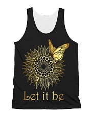 Let It Be Sunflower Butterfly All-over Unisex Tank thumbnail