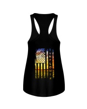 Sunflower Amrican Flag 4th July Back Ladies Flowy Tank thumbnail