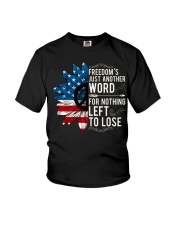American Flag Sunflower Freedom Youth T-Shirt thumbnail
