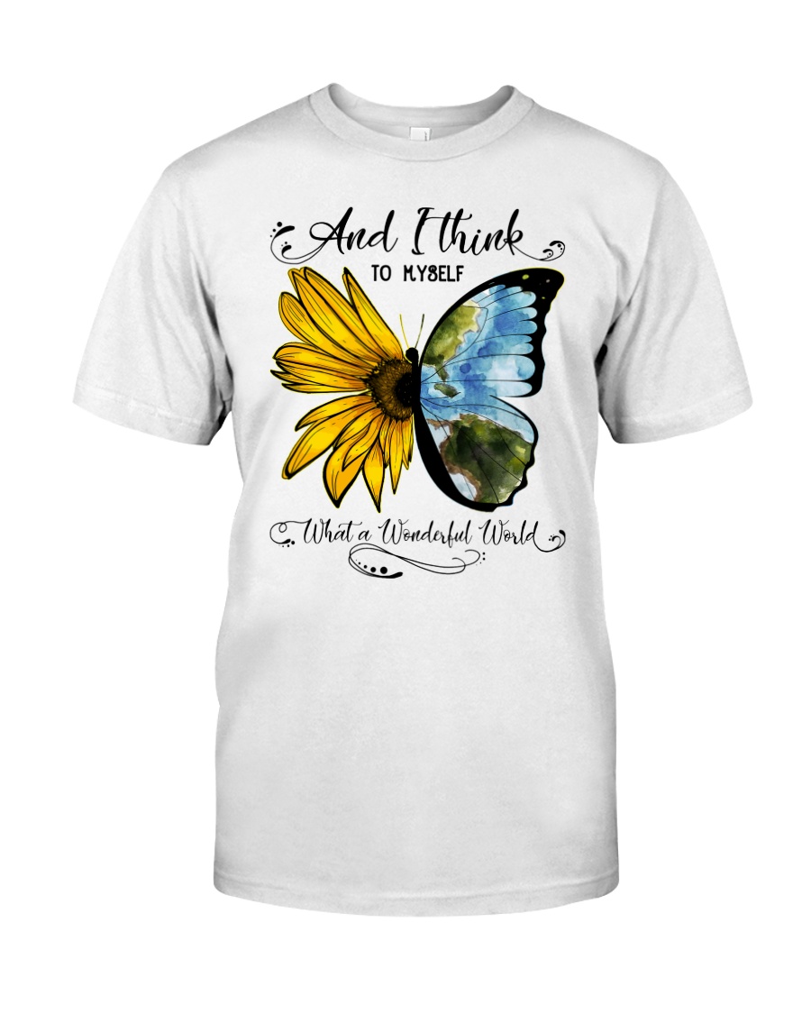 What A Wonderful World Sunflower Classic T-Shirt