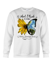 What A Wonderful World Sunflower Crewneck Sweatshirt thumbnail
