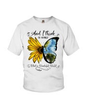 What A Wonderful World Sunflower Youth T-Shirt thumbnail