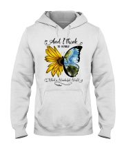 What A Wonderful World Sunflower Hooded Sweatshirt thumbnail