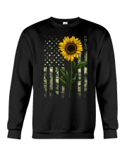 American Flag Camo Pattern Sunflower Crewneck Sweatshirt thumbnail