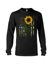American Flag Camo Pattern Sunflower Long Sleeve Tee thumbnail