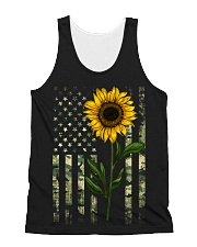 American Flag Camo Pattern Sunflower All-over Unisex Tank thumbnail