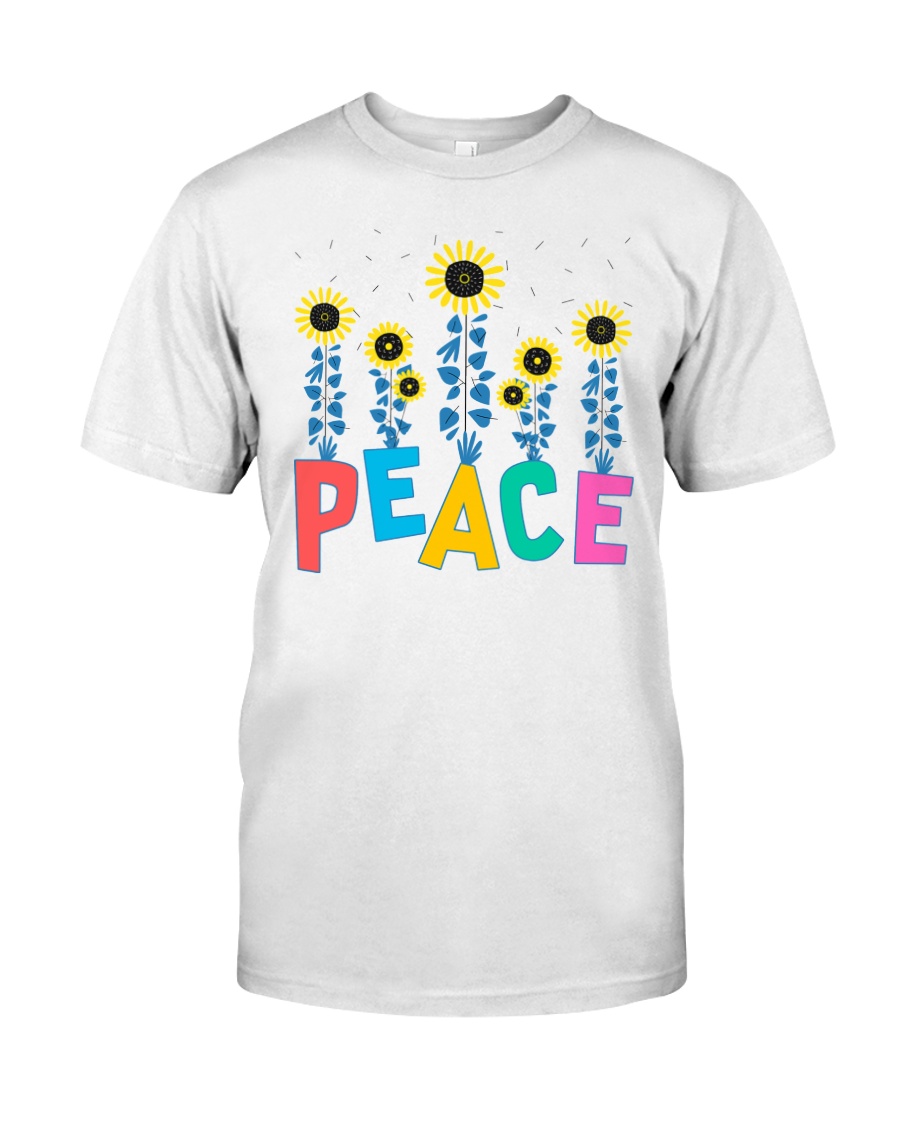 Peace Sunflower Art Classic T-Shirt