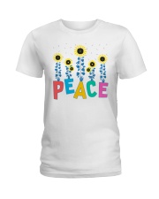Peace Sunflower Art Ladies T-Shirt thumbnail