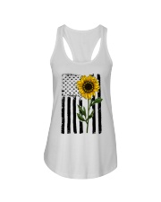 Betsy Ross American Flag Sunflower Ladies Flowy Tank thumbnail