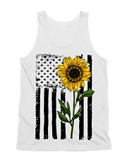 Betsy Ross American Flag Sunflower All-over Unisex Tank thumbnail