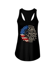 She's A Good Girl American Flag Sunflower Ladies Flowy Tank thumbnail