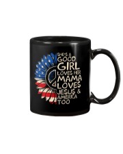 She's A Good Girl American Flag Sunflower Mug thumbnail