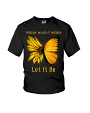 Sunflower Butterfly Let It Be Youth T-Shirt thumbnail