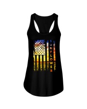 Sunflower American Flag Front No2 Ladies Flowy Tank thumbnail