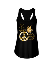 What A Wonderful World Butterfly Sunflower Ladies Flowy Tank thumbnail