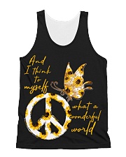 What A Wonderful World Butterfly Sunflower All-over Unisex Tank thumbnail