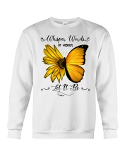 Whisper Words Of Wisdom Let It Be Sunflower Crewneck Sweatshirt thumbnail