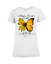 Whisper Words Of Wisdom Let It Be Sunflower Premium Fit Ladies Tee thumbnail