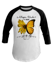 Whisper Words Of Wisdom Let It Be Sunflower Baseball Tee thumbnail