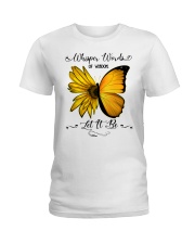 Whisper Words Of Wisdom Let It Be Sunflower Ladies T-Shirt thumbnail
