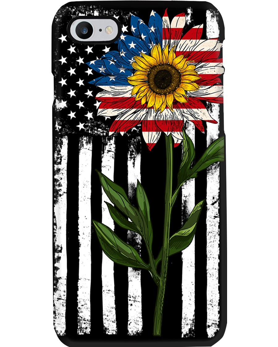 American Flag Sunflower No2 Phone Case