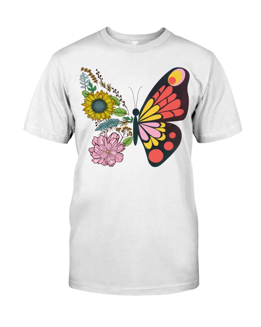 Flowers Butterfly Classic T-Shirt