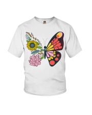 Flowers Butterfly Youth T-Shirt thumbnail