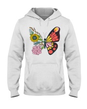 Flowers Butterfly Hooded Sweatshirt thumbnail