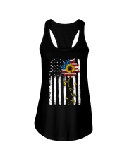 American Flag You're My Sunshine Sunflower Ladies Flowy Tank thumbnail