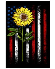 American Flag Sunflower Blue Star Red Line 16x24 Poster thumbnail