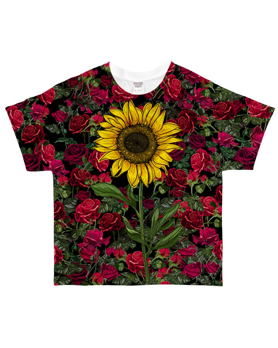 Sunflower And Roses All-over T-Shirt
