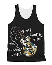 What A Wonderful World Sunflower Guitar All-over Unisex Tank thumbnail
