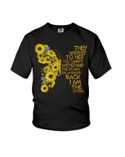 I Am The Storm Sunflower Butterfly Youth T-Shirt thumbnail
