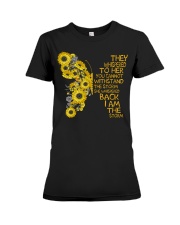 I Am The Storm Sunflower Butterfly Premium Fit Ladies Tee thumbnail