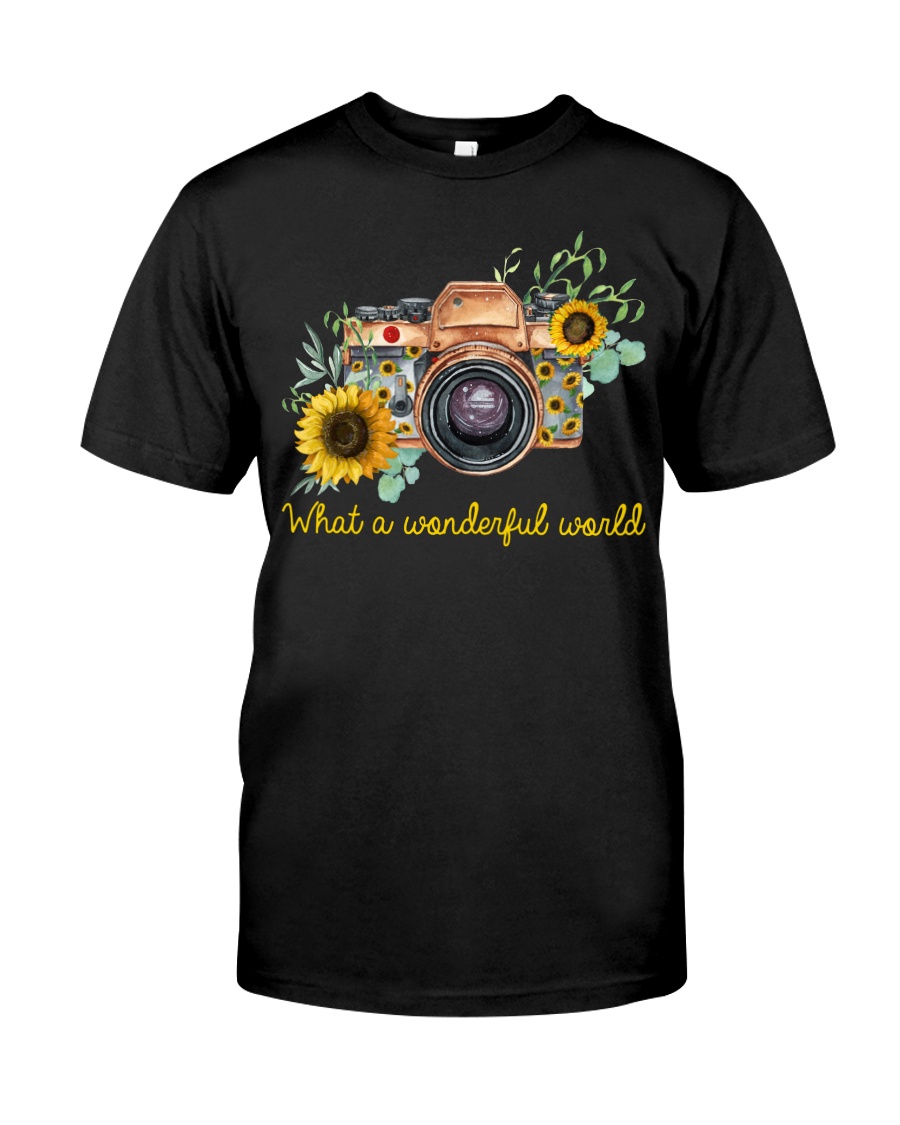 What A Wonderful World Sunflower Classic T-Shirt