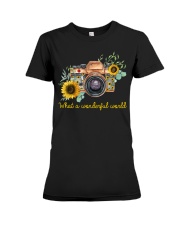 What A Wonderful World Sunflower Premium Fit Ladies Tee thumbnail