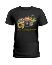 What A Wonderful World Sunflower Ladies T-Shirt thumbnail