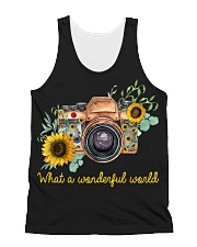 What A Wonderful World Sunflower All-over Unisex Tank thumbnail