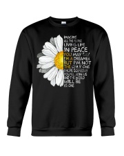 Imagine All The People Living Life In Peace Daisy Crewneck Sweatshirt thumbnail