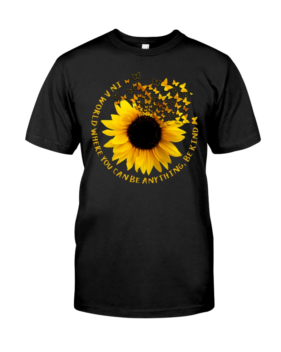 Be Kind Butterflies And Sunflower Classic T-Shirt