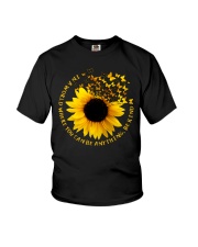 Be Kind Butterflies And Sunflower Youth T-Shirt thumbnail