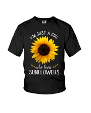 Just A Girl Who Loves Sunflowers Youth T-Shirt thumbnail