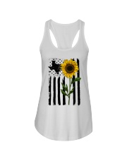 American Flag Sunflower Texas Ladies Flowy Tank thumbnail