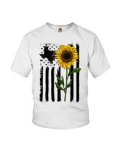 American Flag Sunflower Texas Youth T-Shirt thumbnail