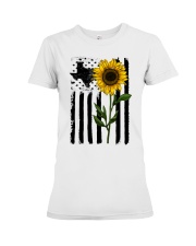 American Flag Sunflower Texas Premium Fit Ladies Tee thumbnail