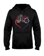 Butterfly Love Sunflower American Flag Hooded Sweatshirt thumbnail