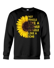 Not Fragile Like A Flower Crewneck Sweatshirt thumbnail