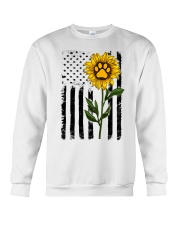 American Flag Sunflower Paw Crewneck Sweatshirt thumbnail